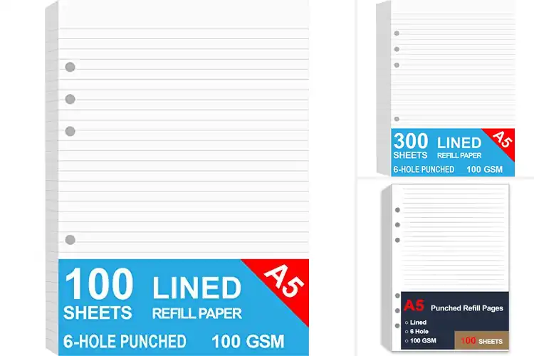 Detailed view of Best A5 Lined Refill Papers