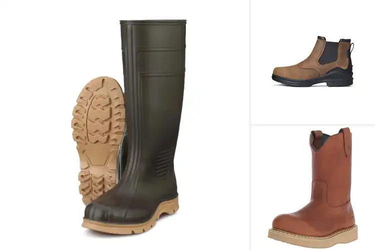 Detailed view of Best Barnyard Acid Resistant Boots