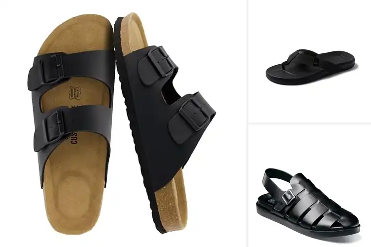 Detailed view of Best Black Sandals For Men: Top Comfortable Picks