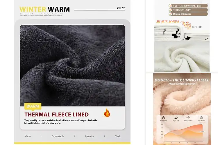 Detailed view of Best Fleece Lined Leggings For Winter