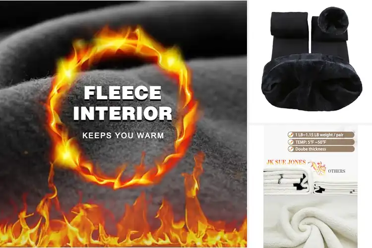 Detailed view of Best Fleece Lined Leggings Warmth