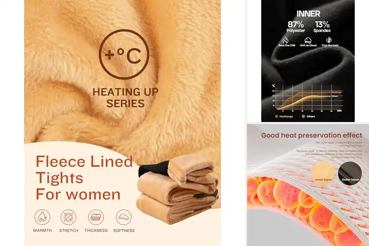 Detailed view of Best Fleece Tights: Stay Warm in Style