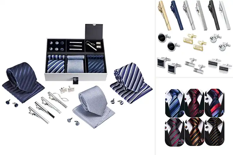 Detailed view of Best Men’s Tie Sets with Cufflinks
