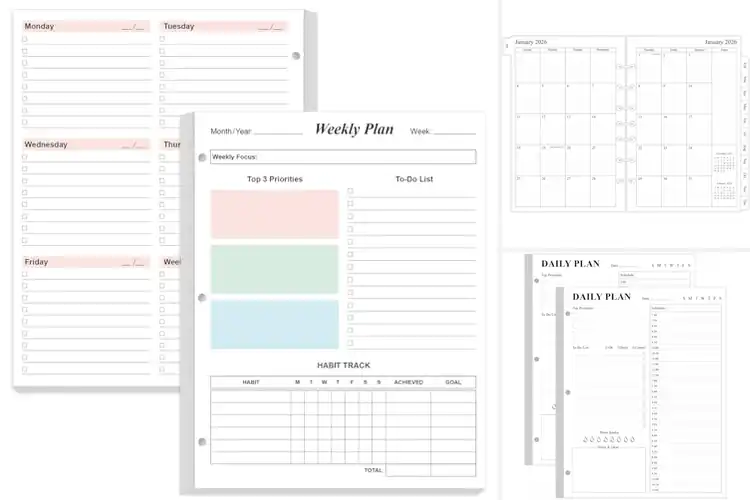 Detailed view of Best Planner Refill Sheets