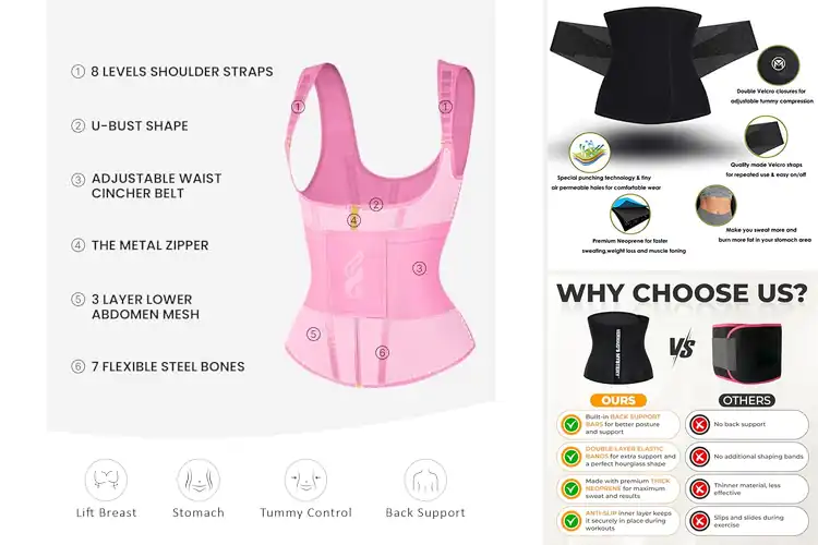 Detailed view of Best Posture-Enhancing Waist Trainer With Back Support