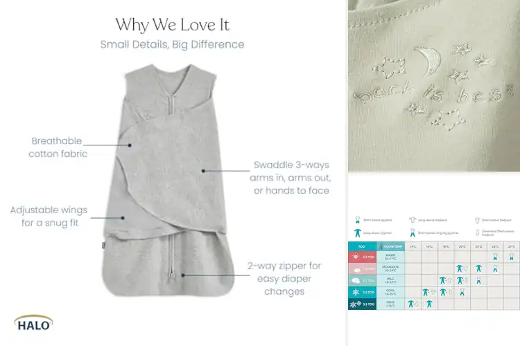 Detailed view of Best Safe Sleep Swaddles for Calm, Cozy Nights