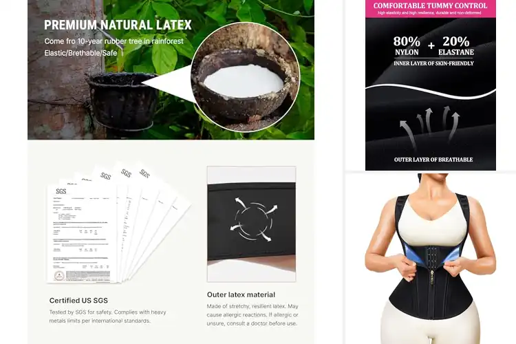 Detailed view of Best Waist Trainer Vests