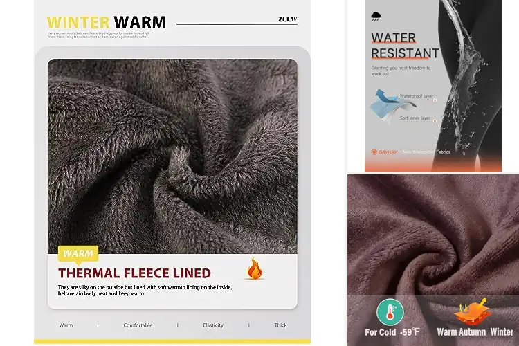 Detailed view of Best Warm Leggings For Autumn Winter